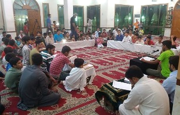 A full hall of students