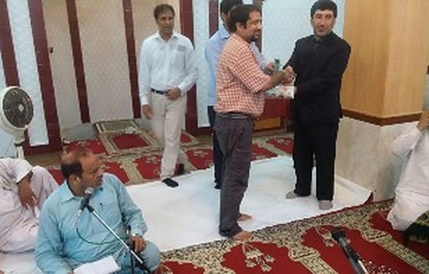 Prize-giving at a recitation competition