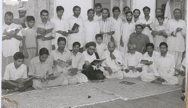 A group photograph of students